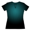 Заказать женскую футболку в Москве. Футболка с полной запечаткой (женская) BadSanta от balden - готовые дизайны и нанесение принтов.