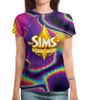 Заказать женскую футболку в Москве. Футболка с полной запечаткой (женская) The Sims 3 от THE_NISE  - готовые дизайны и нанесение принтов.