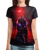 Заказать женскую футболку в Москве. Футболка с полной запечаткой (женская) Mass Effect Legendary Edition от THE_NISE  - готовые дизайны и нанесение принтов.