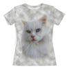 Заказать женскую футболку в Москве. Футболка с полной запечаткой (женская) Грозный кот от weeert - готовые дизайны и нанесение принтов.