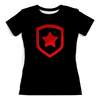 Заказать женскую футболку в Москве. Футболка с полной запечаткой (женская) Gambit от Niq=D - готовые дизайны и нанесение принтов.