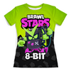 Заказать женскую футболку в Москве. Футболка с полной запечаткой (женская) BRAWL STARS 8-BIT от geekbox - готовые дизайны и нанесение принтов.