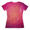 Заказать женскую футболку в Москве. Футболка с полной запечаткой (женская) Pink LowPoly от THE_NISE  - готовые дизайны и нанесение принтов.