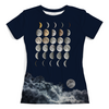 Заказать женскую футболку в Москве. Футболка с полной запечаткой (женская) Тёмная сторона Луны 2 от hagehog - готовые дизайны и нанесение принтов.