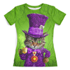 Заказать женскую футболку в Москве. Футболка с полной запечаткой (женская) Cheshire Cat от balden - готовые дизайны и нанесение принтов.