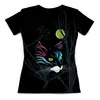 Заказать женскую футболку в Москве. Футболка с полной запечаткой (женская) Зеленоглазая кошка от ELENA ZHARINOVA - готовые дизайны и нанесение принтов.