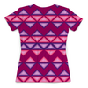 Заказать женскую футболку в Москве. Футболка с полной запечаткой (женская) Треугольники от IrinkaArt  - готовые дизайны и нанесение принтов.