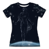 Заказать женскую футболку в Москве. Футболка с полной запечаткой (женская) Mass effect от galaxy secret - готовые дизайны и нанесение принтов.