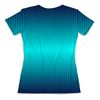 Заказать женскую футболку в Москве. Футболка с полной запечаткой (женская) Синие полосы от THE_NISE  - готовые дизайны и нанесение принтов.
