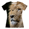Заказать женскую футболку в Москве. Футболка с полной запечаткой (женская) Хищник лев от weeert - готовые дизайны и нанесение принтов.