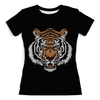 Заказать женскую футболку в Москве. Футболка с полной запечаткой (женская) Взгляд тигра от Виктор Гришин - готовые дизайны и нанесение принтов.