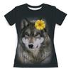 Заказать женскую футболку в Москве. Футболка с полной запечаткой (женская) Мой волк от weeert - готовые дизайны и нанесение принтов.