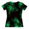 Заказать женскую футболку в Москве. Футболка с полной запечаткой (женская) Зелёная краска от THE_NISE  - готовые дизайны и нанесение принтов.