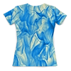 Заказать женскую футболку в Москве. Футболка с полной запечаткой (женская) Бело-голубой узор от THE_NISE  - готовые дизайны и нанесение принтов.