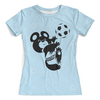 Заказать женскую футболку в Москве. Футболка с полной запечаткой (женская) Олимпийский мишка    от T-shirt print  - готовые дизайны и нанесение принтов.