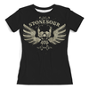 Заказать женскую футболку в Москве. Футболка с полной запечаткой (женская)  Stone Sour от geekbox - готовые дизайны и нанесение принтов.
