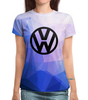 Заказать женскую футболку в Москве. Футболка с полной запечаткой (женская) Volkswagen от THE_NISE  - готовые дизайны и нанесение принтов.
