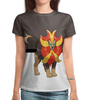 Заказать женскую футболку в Москве. Футболка с полной запечаткой (женская) Pokemon Pyroar от EDJEY  - готовые дизайны и нанесение принтов.