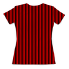 Заказать женскую футболку в Москве. Футболка с полной запечаткой (женская) Красные полосы от Fonzo - готовые дизайны и нанесение принтов.