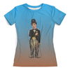 Заказать женскую футболку в Москве. Футболка с полной запечаткой (женская) Чарли Чаплин от T-shirt print  - готовые дизайны и нанесение принтов.