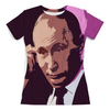 Заказать женскую футболку в Москве. Футболка с полной запечаткой (женская) Путин от THE_NISE  - готовые дизайны и нанесение принтов.