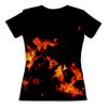 Заказать женскую футболку в Москве. Футболка с полной запечаткой (женская) Пожар от THE_NISE  - готовые дизайны и нанесение принтов.