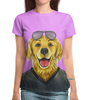 Заказать женскую футболку в Москве. Футболка с полной запечаткой (женская) Моя собака от balden - готовые дизайны и нанесение принтов.