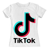 Заказать женскую футболку в Москве. Футболка с полной запечаткой (женская) TikTok от Farida Ahmadova - готовые дизайны и нанесение принтов.