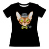 Заказать женскую футболку в Москве. Футболка с полной запечаткой (женская) Персидская кошка от Amerikanka - готовые дизайны и нанесение принтов.