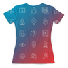Заказать женскую футболку в Москве. Футболка с полной запечаткой (женская) Социум от T-shirt print  - готовые дизайны и нанесение принтов.