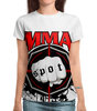 Заказать женскую футболку в Москве. Футболка с полной запечаткой (женская) MMA spot от Kung Fu  - готовые дизайны и нанесение принтов.
