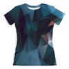 Заказать женскую футболку в Москве. Футболка с полной запечаткой (женская) Blue Abstract от THE_NISE  - готовые дизайны и нанесение принтов.