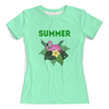 Заказать женскую футболку в Москве. Футболка с полной запечаткой (женская) summer от THE_NISE  - готовые дизайны и нанесение принтов.