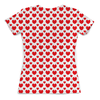 Заказать женскую футболку в Москве. Футболка с полной запечаткой (женская) Красные сердечки от THE_NISE  - готовые дизайны и нанесение принтов.