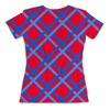 Заказать женскую футболку в Москве. Футболка с полной запечаткой (женская) Сине-голубые линии от THE_NISE  - готовые дизайны и нанесение принтов.