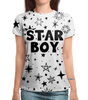 Заказать женскую футболку в Москве. Футболка с полной запечаткой (женская) Starboy от Artman - готовые дизайны и нанесение принтов.
