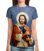 Заказать женскую футболку в Москве. Футболка с полной запечаткой (женская) Keanu Reeves_ от balden - готовые дизайны и нанесение принтов.