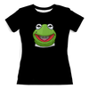 Заказать женскую футболку в Москве. Футболка с полной запечаткой (женская) Лягушка от THE_NISE  - готовые дизайны и нанесение принтов.