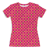 Заказать женскую футболку в Москве. Футболка с полной запечаткой (женская) Розовый узор от valezar - готовые дизайны и нанесение принтов.