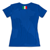 Заказать женскую футболку в Москве. Футболка с полной запечаткой (женская) Сборная Италии от geekbox - готовые дизайны и нанесение принтов.