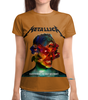 Заказать женскую футболку в Москве. Футболка с полной запечаткой (женская) Metallica Band от Leichenwagen - готовые дизайны и нанесение принтов.