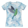 Заказать женскую футболку в Москве. Футболка с полной запечаткой (женская) Hummingbird Design от balden - готовые дизайны и нанесение принтов.