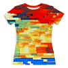 Заказать женскую футболку в Москве. Футболка с полной запечаткой (женская) Pixel color от THE_NISE  - готовые дизайны и нанесение принтов.