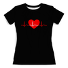 Заказать женскую футболку в Москве. Футболка с полной запечаткой (женская) Сердце от THE_NISE  - готовые дизайны и нанесение принтов.