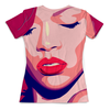 Заказать женскую футболку в Москве. Футболка с полной запечаткой (женская) Рианна от Jimmy Flash - готовые дизайны и нанесение принтов.