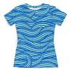 Заказать женскую футболку в Москве. Футболка с полной запечаткой (женская) Морские волны от THE_NISE  - готовые дизайны и нанесение принтов.