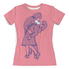 Заказать женскую футболку в Москве. Футболка с полной запечаткой (женская) Любовь и Вирус от MariYang  - готовые дизайны и нанесение принтов.