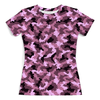 Заказать женскую футболку в Москве. Футболка с полной запечаткой (женская) Розовый камуфляж от THE_NISE  - готовые дизайны и нанесение принтов.
