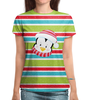 Заказать женскую футболку в Москве. Футболка с полной запечаткой (женская) Пингвин от THE_NISE  - готовые дизайны и нанесение принтов.