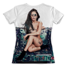 Заказать женскую футболку в Москве. Футболка с полной запечаткой (женская) Lady Gaga от Vladec11 - готовые дизайны и нанесение принтов.